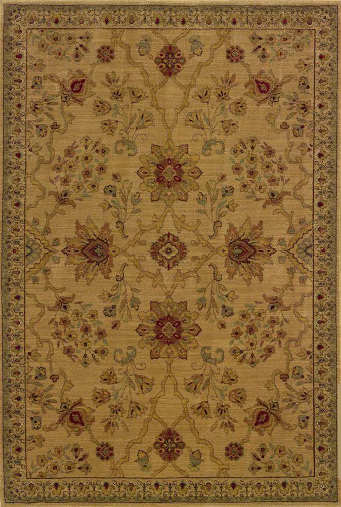 Allure 13C Beige/ Red Rug - Baconco