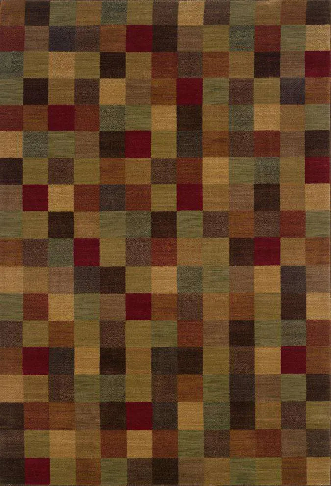 Allure 3A Brown/ Red Rug - Baconco