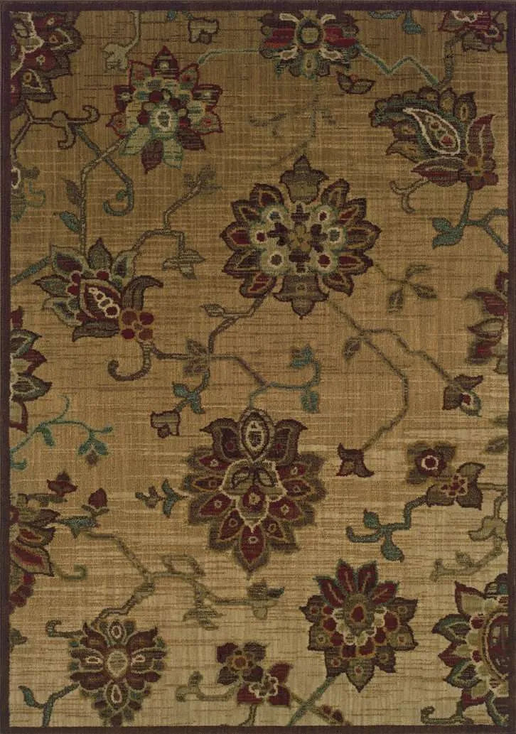 Allure 54A Beige/ Red Rug - Baconco