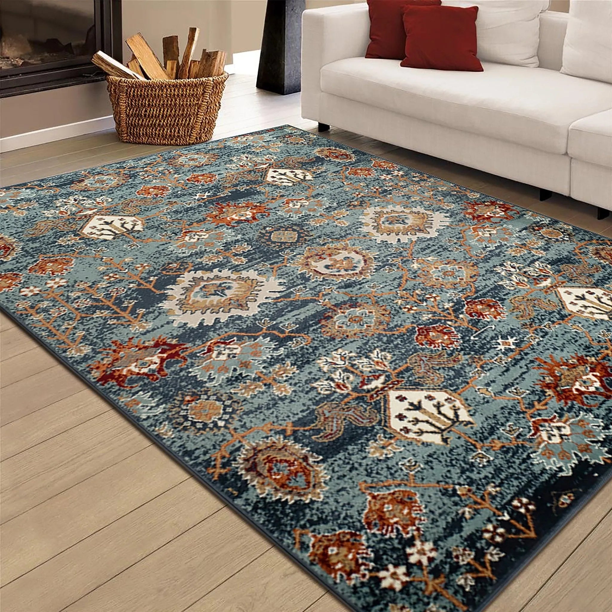 Allure ALU-10 Teal Rug - Baconco