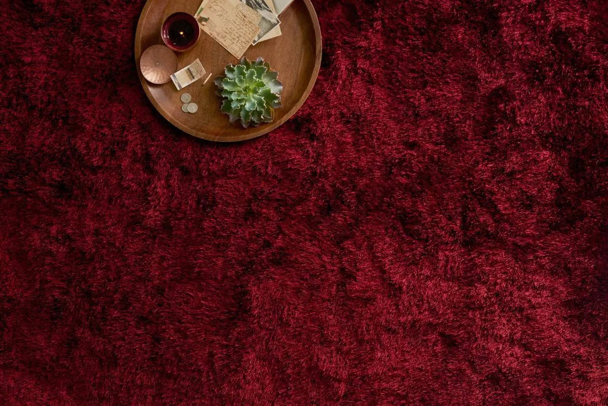 Allure Shag AQ 01 Garnet Rug - Baconco