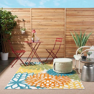 Aloha ALH05 Turquoise/Multi Area Rug - Baconco