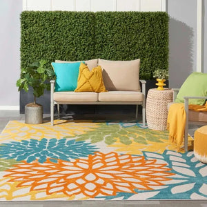 Aloha ALH05 Turquoise/Multi Area Rug - Baconco