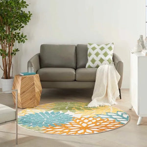 Aloha ALH05 Turquoise/Multi Area Rug - Baconco