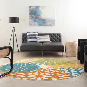 Aloha ALH05 Turquoise/Multi Area Rug - Baconco