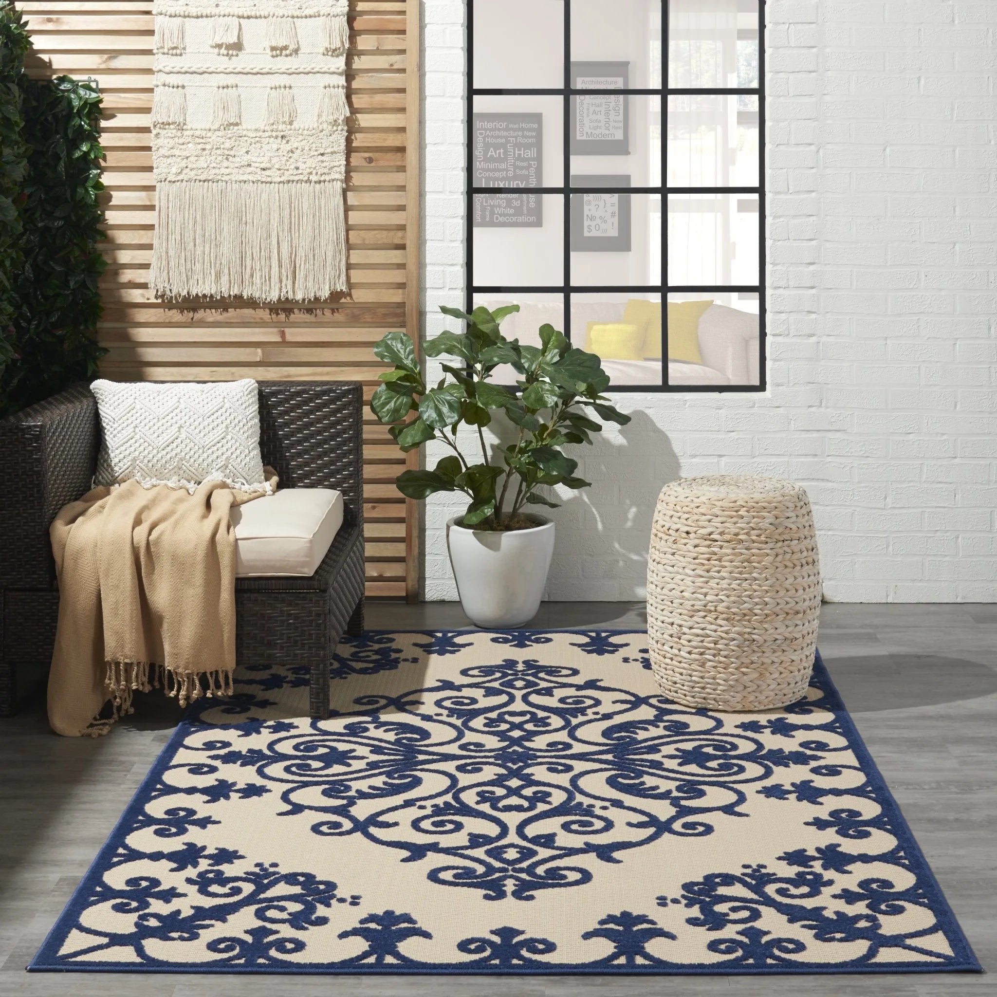 Aloha ALH12 Navy Rug - Baconco