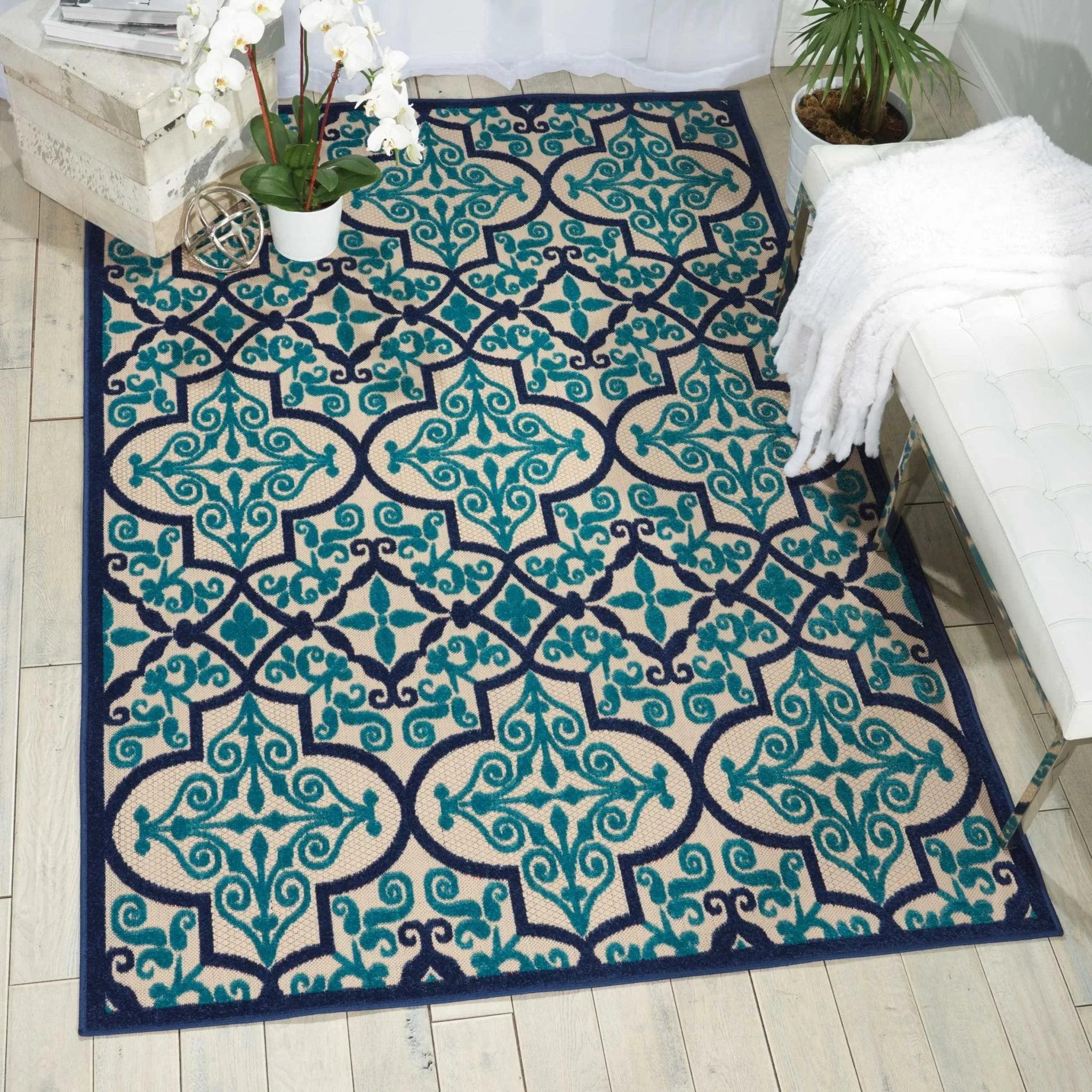 Aloha ALH14 Navy Rug - Baconco