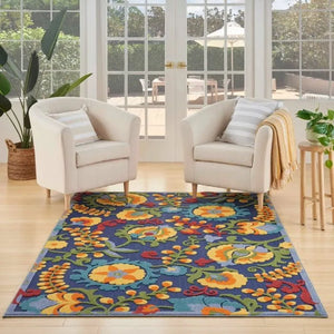 Aloha ALH17 Navy/Multi Area Rug - Baconco