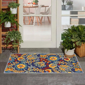 Aloha ALH17 Navy/Multi Area Rug - Baconco