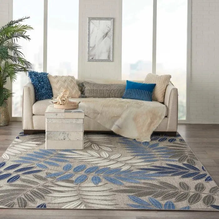 Aloha ALH18 Grey/Blue Rug - Baconco