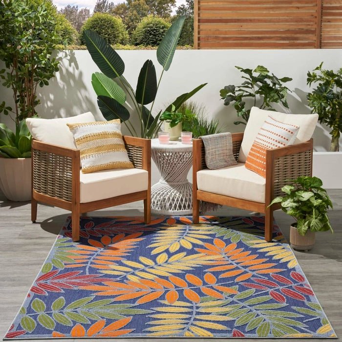 Aloha ALH18 Navy/Multi Area Rug - Baconco