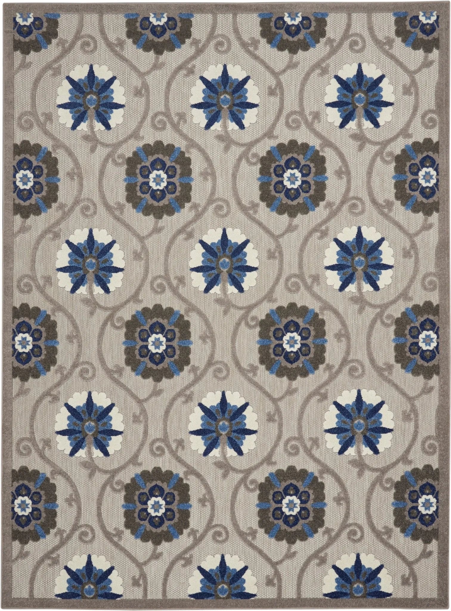 Aloha ALH19 Grey/Blue Rug - Baconco