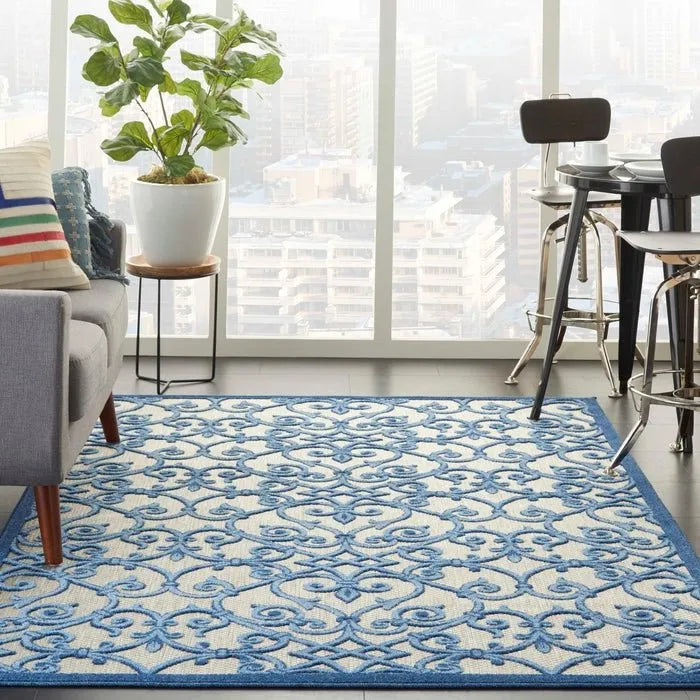 Aloha ALH21 Grey/Blue Rug - Baconco