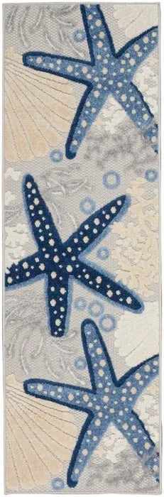 Aloha ALH24 Blue/Grey Area Rug - Baconco