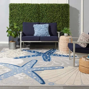 Aloha ALH24 Blue/Grey Area Rug - Baconco