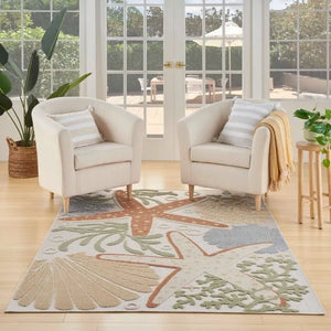 Aloha ALH24 Ivory/Multi Area Rug - Baconco