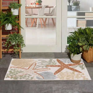 Aloha ALH24 Ivory/Multi Area Rug - Baconco