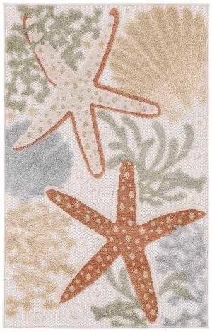 Aloha ALH24 Ivory/Multi Area Rug - Baconco