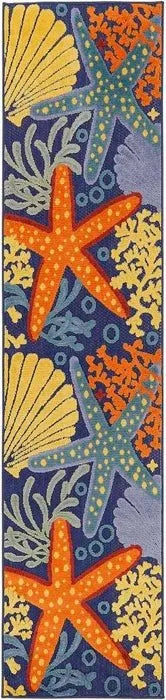 Aloha ALH24 Navy/Multi Area Rug - Baconco