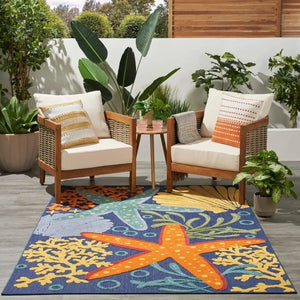 Aloha ALH24 Navy/Multi Area Rug - Baconco