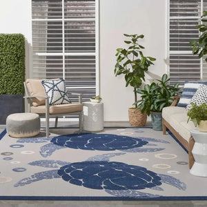 Aloha ALH27 Navy/Blue Area Rug - Baconco