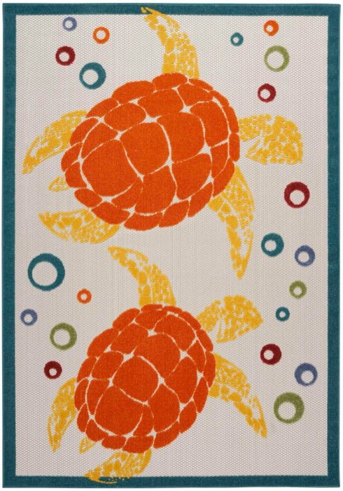 Aloha ALH27 Teal/Multi Area Rug - Baconco