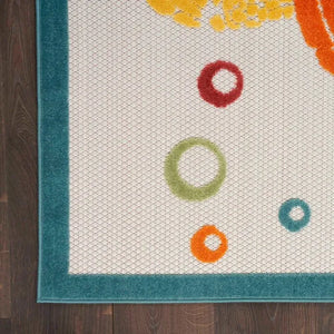 Aloha ALH27 Teal/Multi Area Rug - Baconco