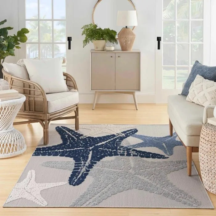 Aloha ALH28 Grey/Multi Area Rug - Baconco