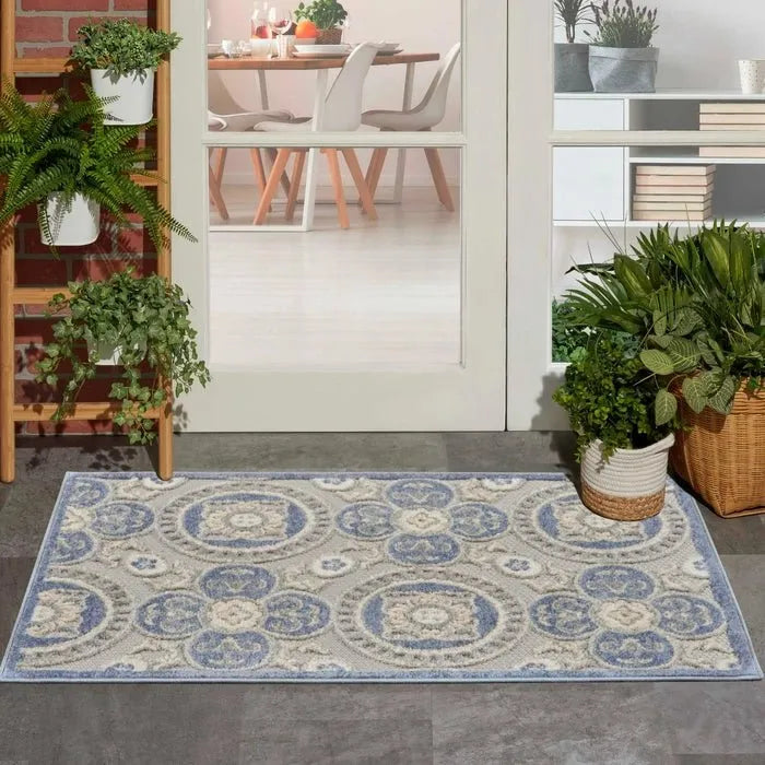 Aloha ALH30 Blue/Grey Area Rug - Baconco