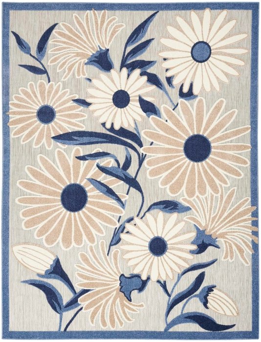 Aloha ALH33 Blue/Grey Area Rug - Baconco