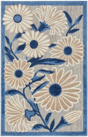 Aloha ALH33 Blue/Grey Area Rug - Baconco