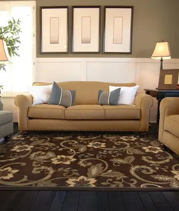 Amelia 2260B Brown/ Ivory Rug - Baconco