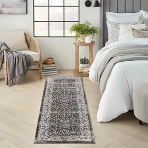 American Manor (KI100) AMR01 Grey/Ivory Rug - Baconco