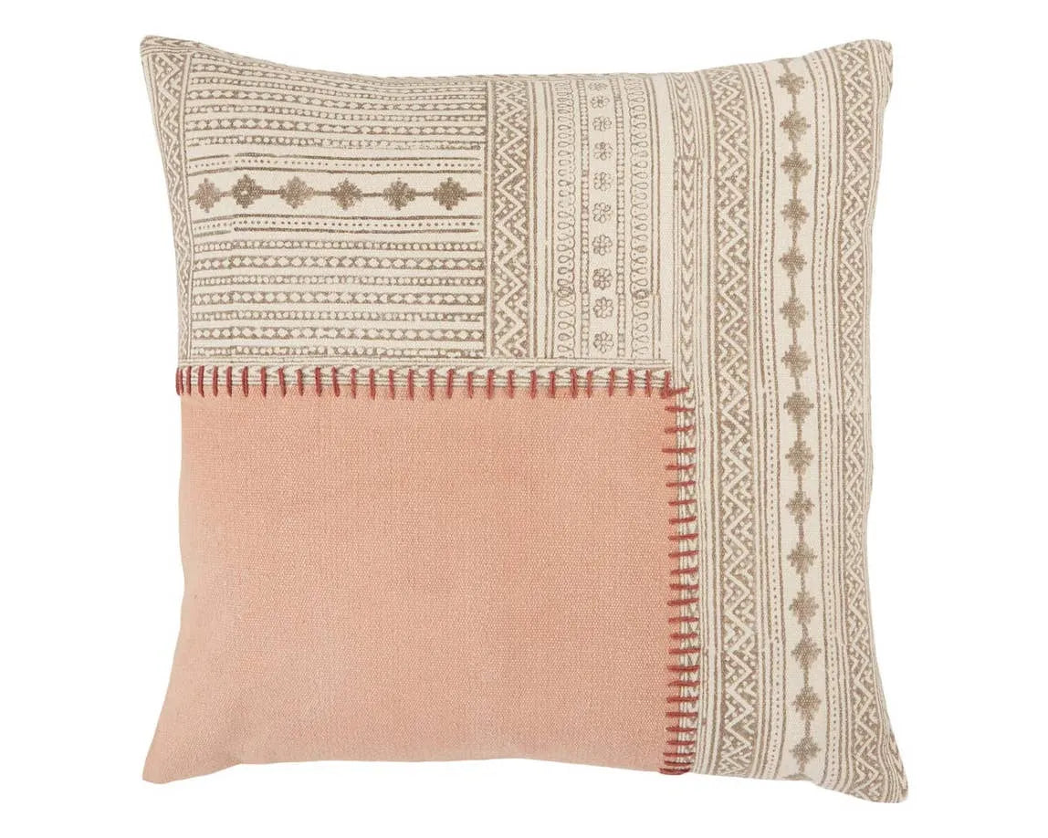 Amulet AMU02 Light Pink/Cream Pillow - Baconco