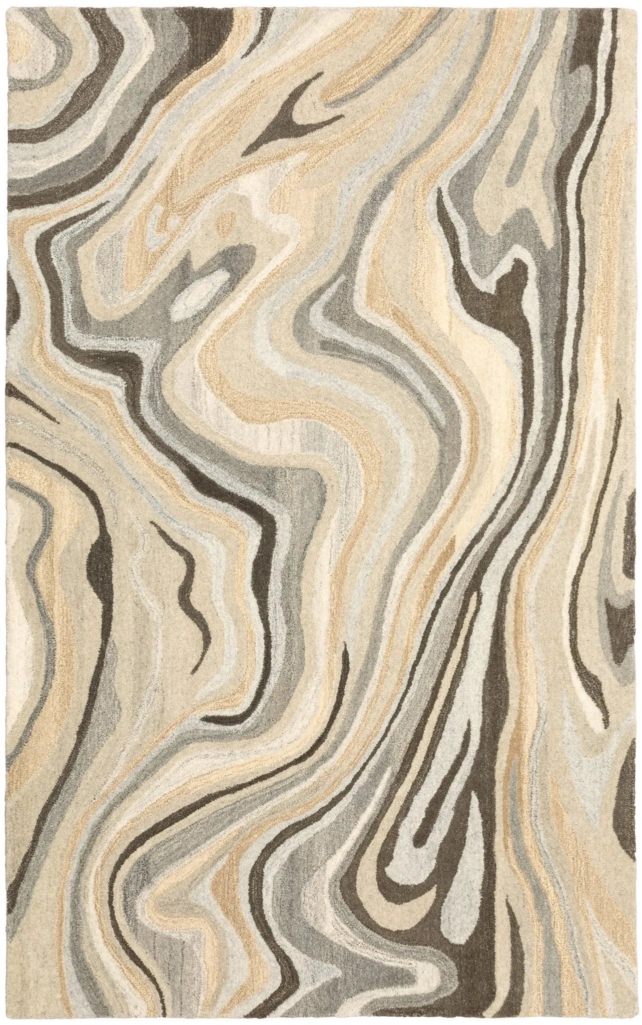 Anastasia 68007 Beige/Charcoal Rug - Baconco