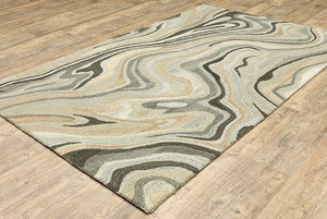 Anastasia 68007 Beige/Charcoal Rug - Baconco