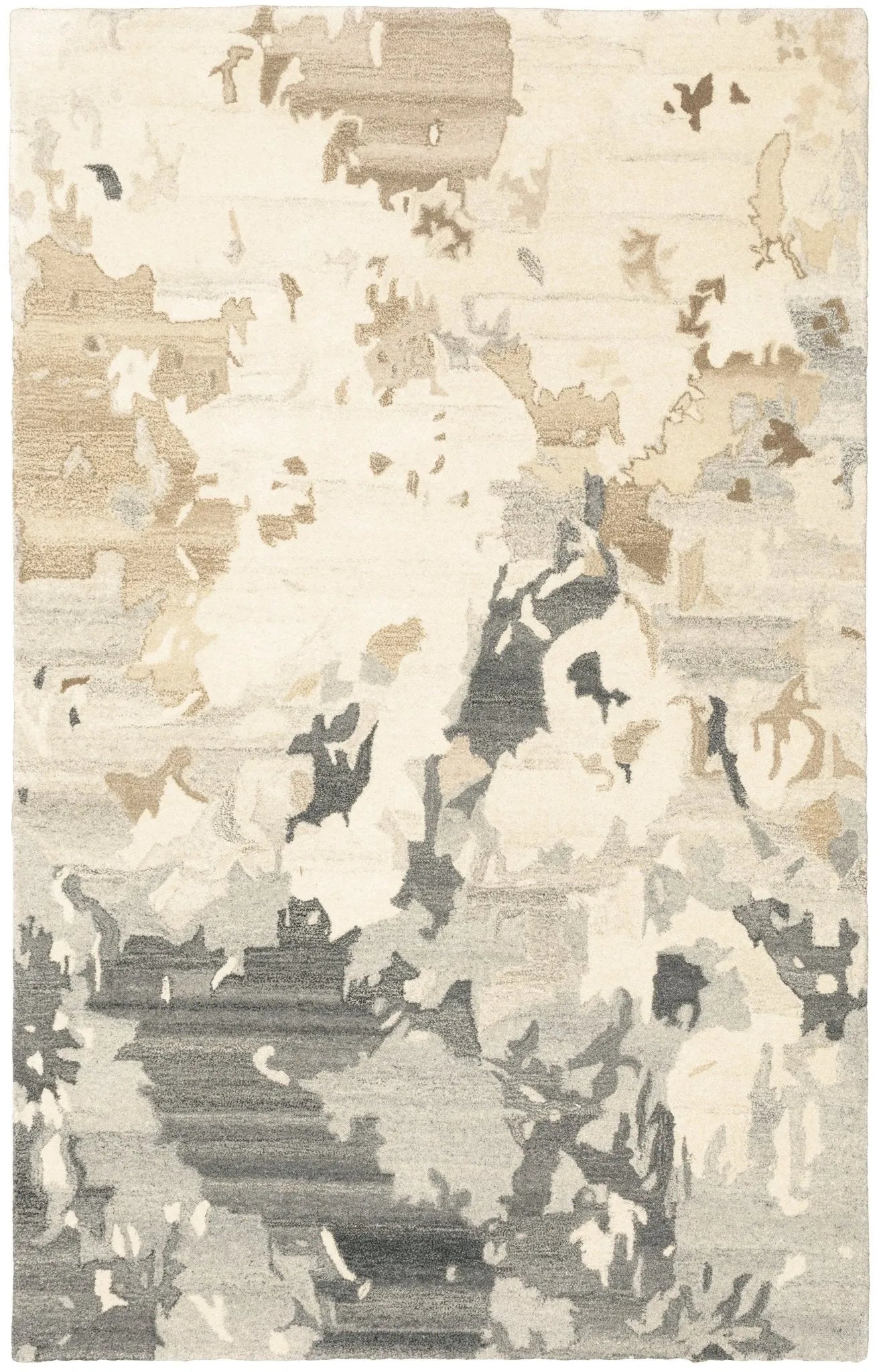 Anastasia 68009 Beige/Charcoal Rug - Baconco