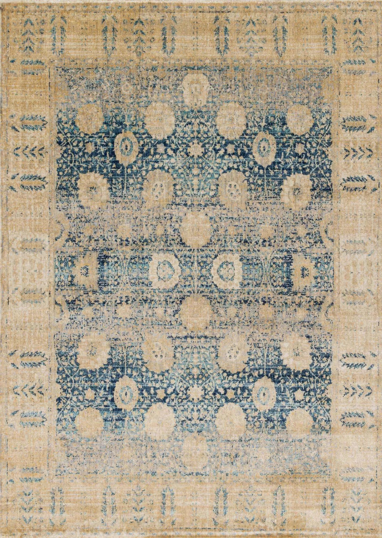 Anastasia AF 09 Blue / Gold Rug - Baconco