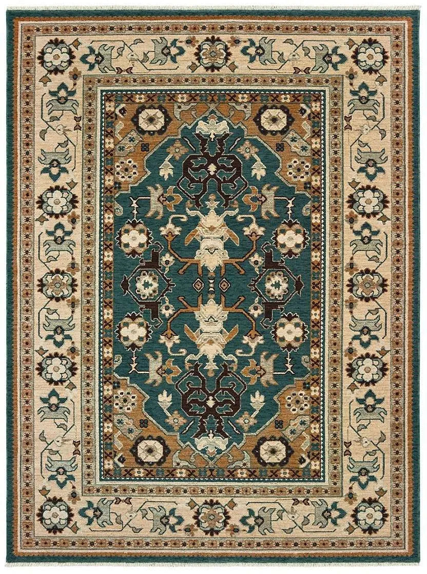 Anatolia 5502L Teal Sand Rug - Baconco