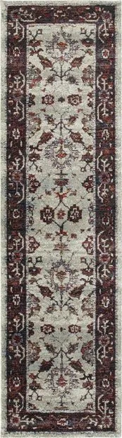 Andorra 6842D Stone/ Red Rug - Baconco