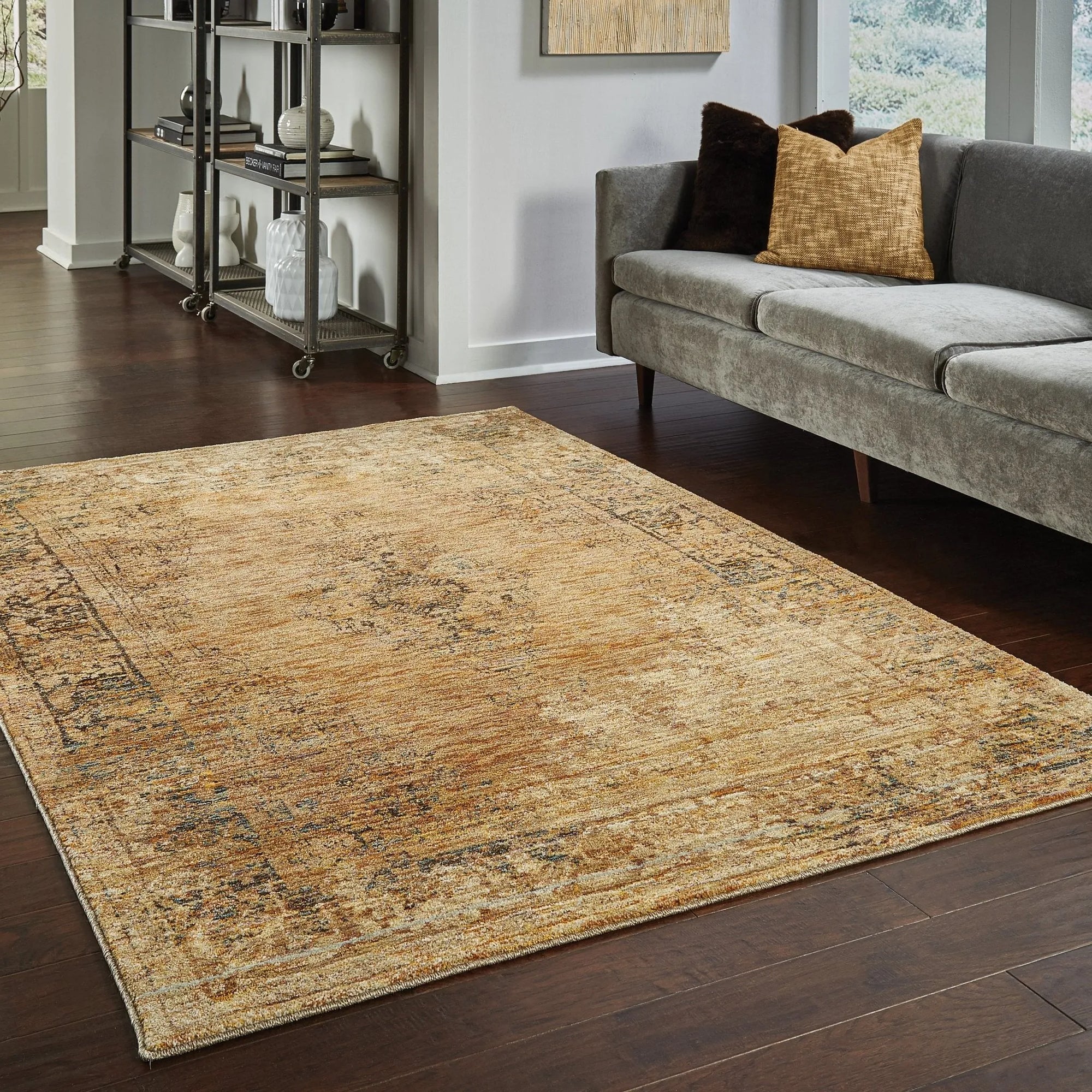 Andorra 6845D Gold/ Brown Rug - Baconco