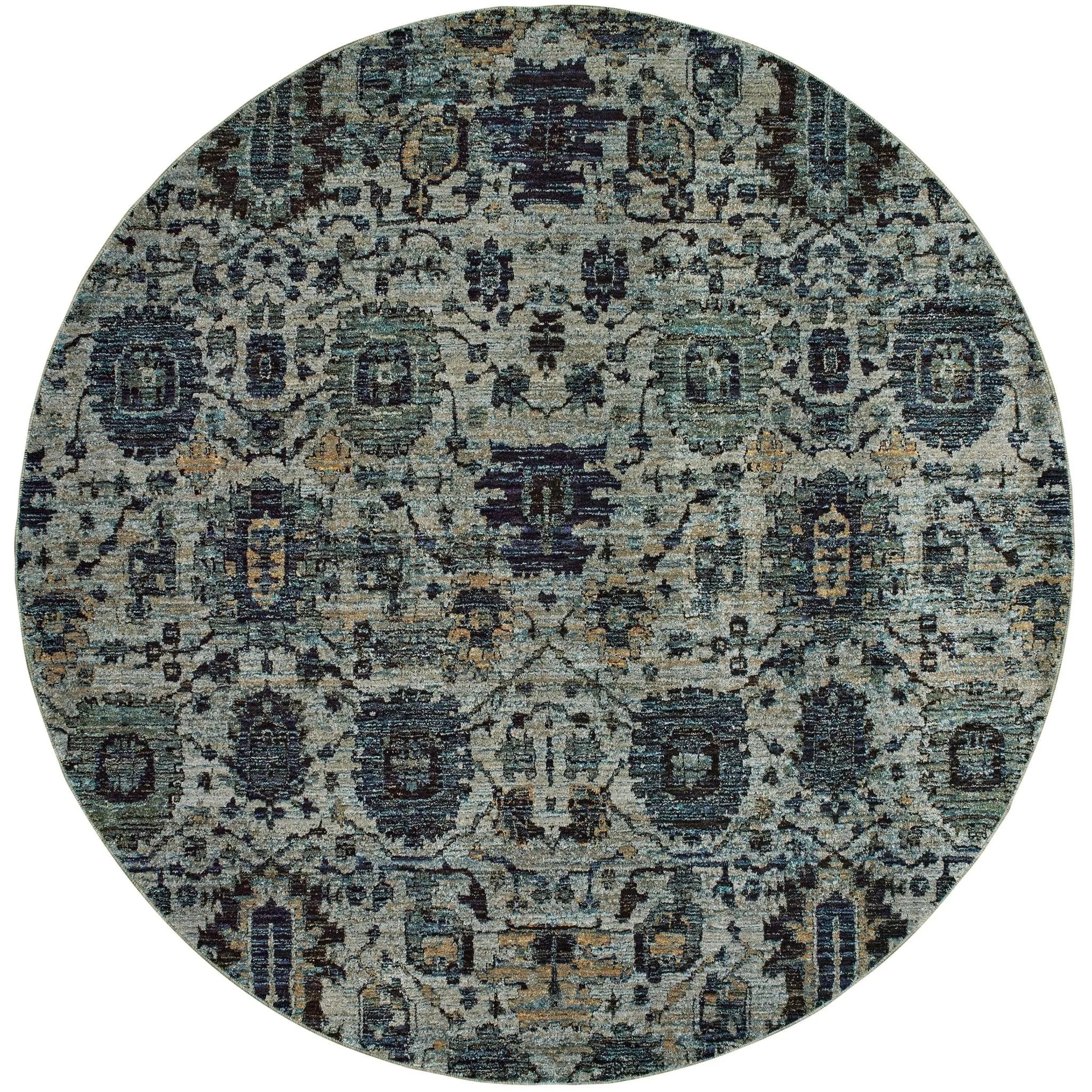 Andorra 7120A Blue/ Navy Rug - Baconco