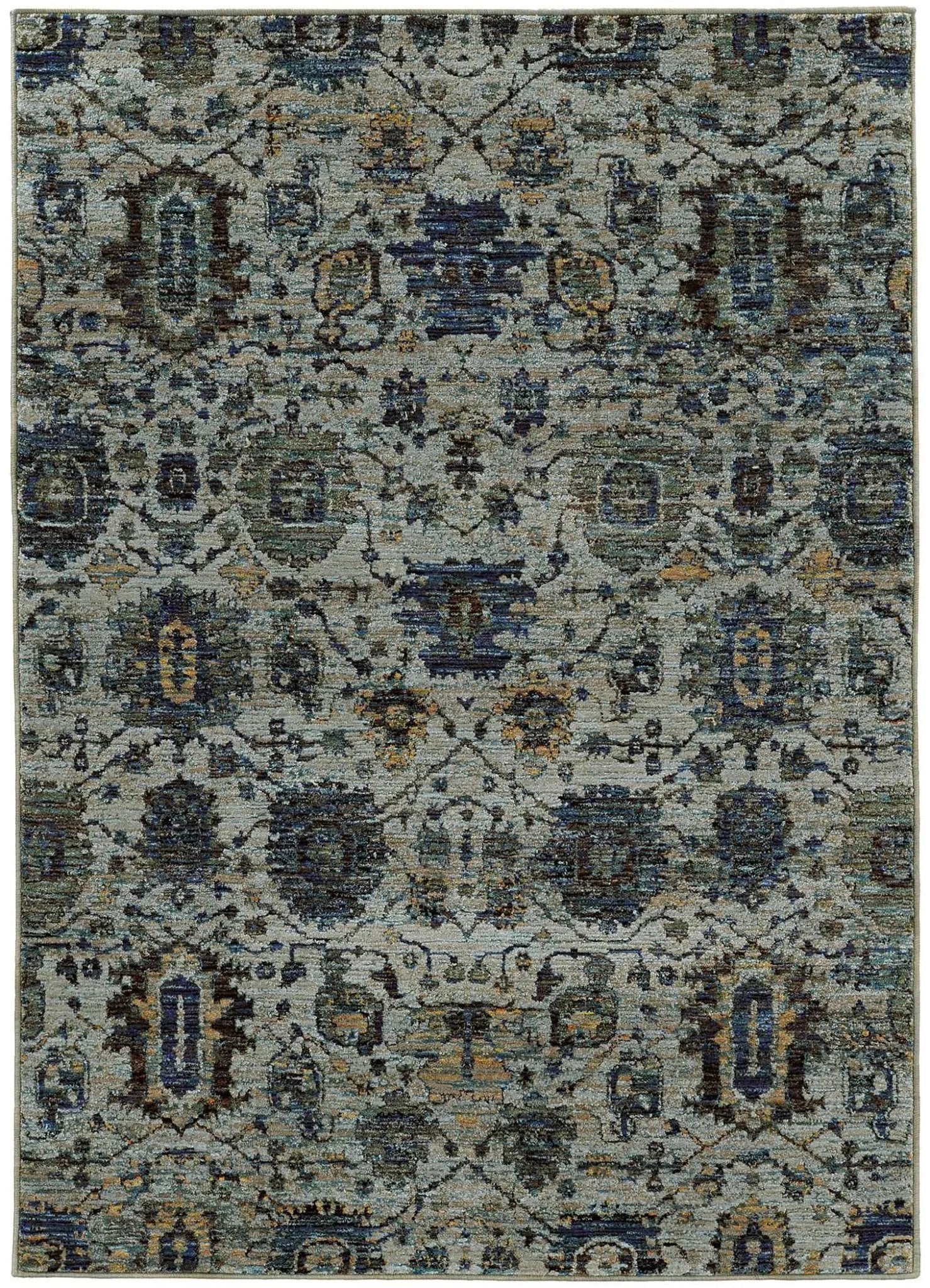 Andorra 7120A Blue/ Navy Rug - Baconco