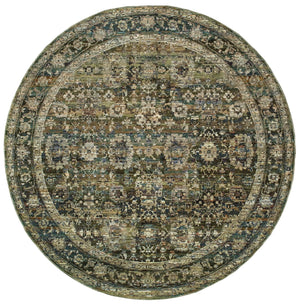 Andorra 7125C Green/ Brown Rug - Baconco