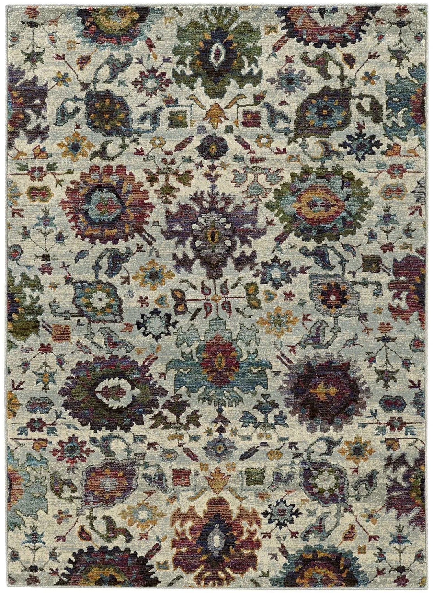 Andorra 7129A Stone/ Multi Rug - Baconco