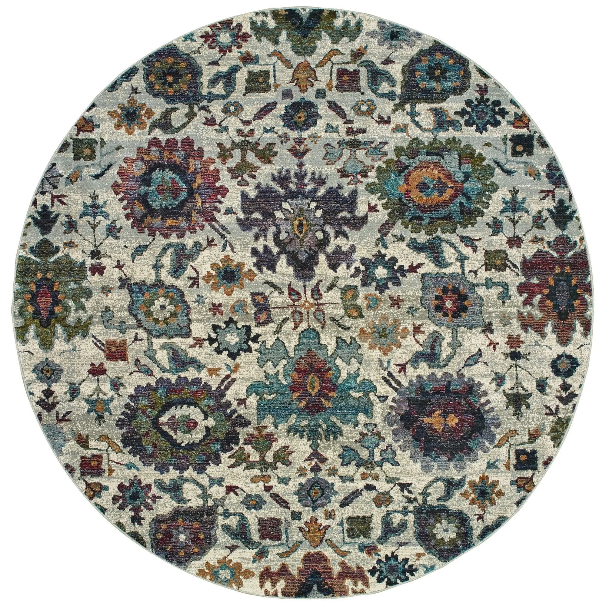 Andorra 7129A Stone/ Multi Rug - Baconco