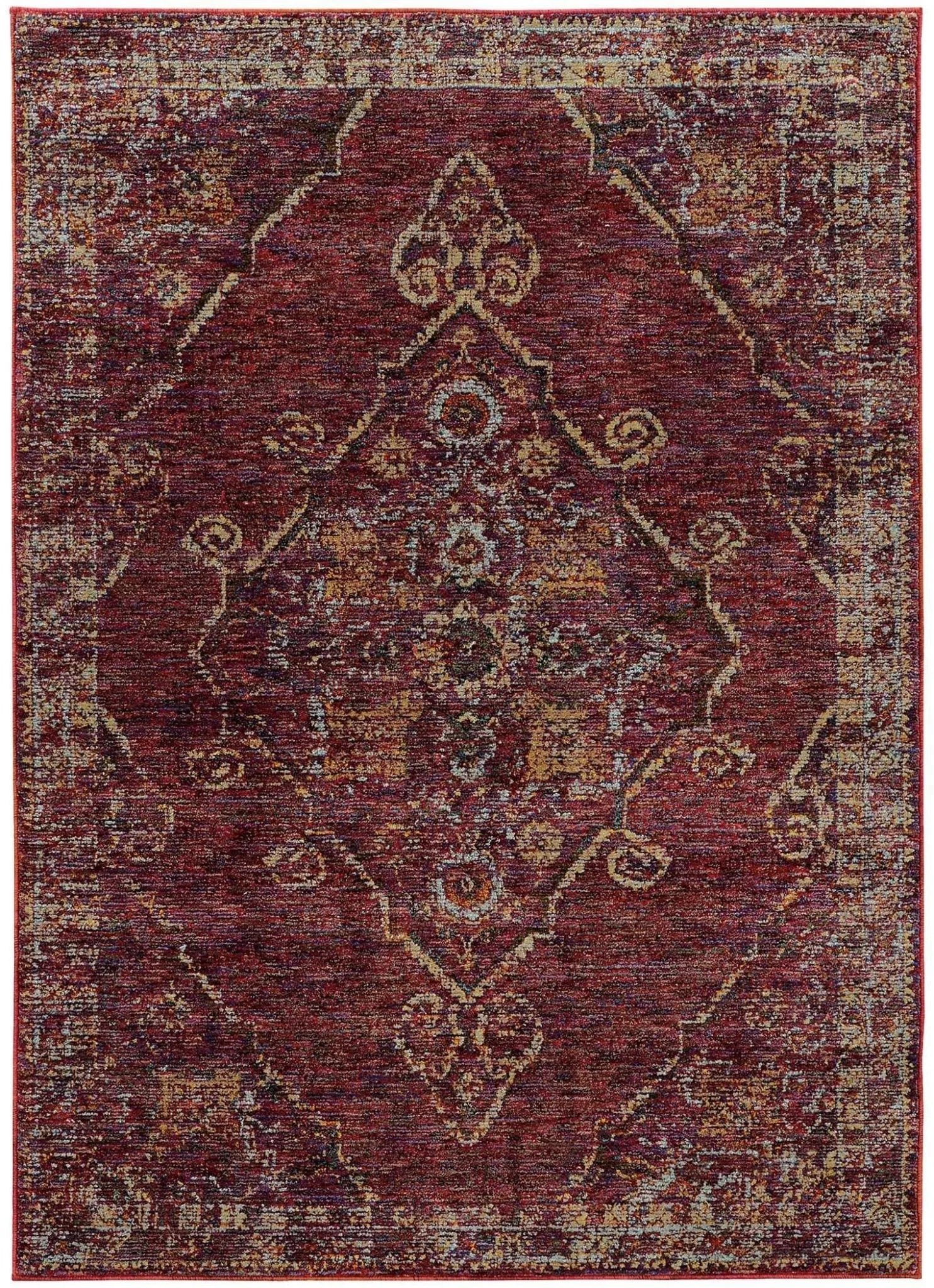 Andorra 7135E Red/ Gold Rug - Baconco