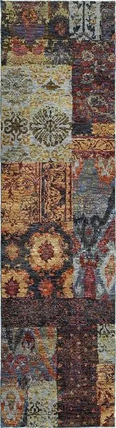 Andorra 7137A Multi/ Blue Rug - Baconco