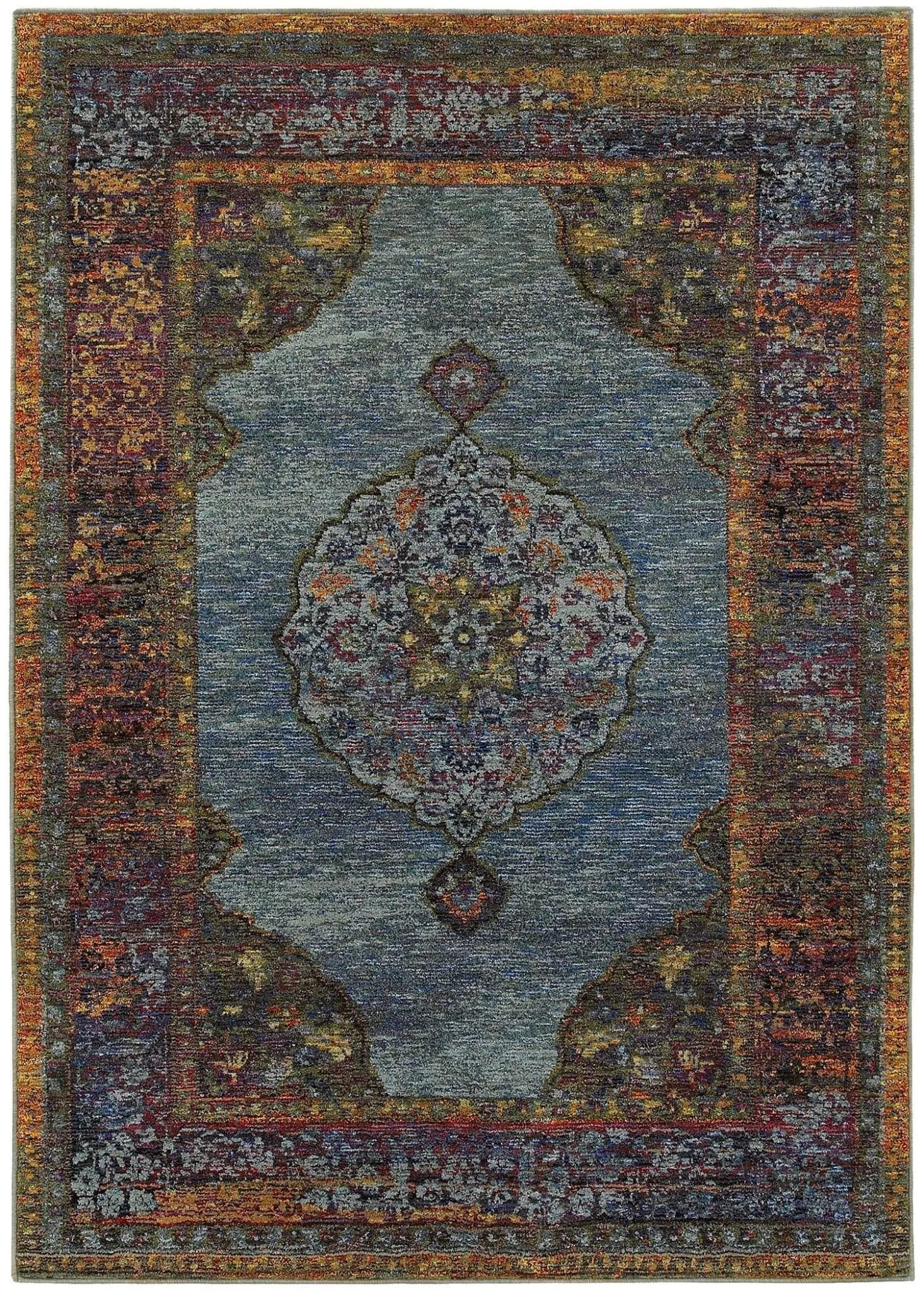 Andorra 7139A Blue/ Multi Rug - Baconco