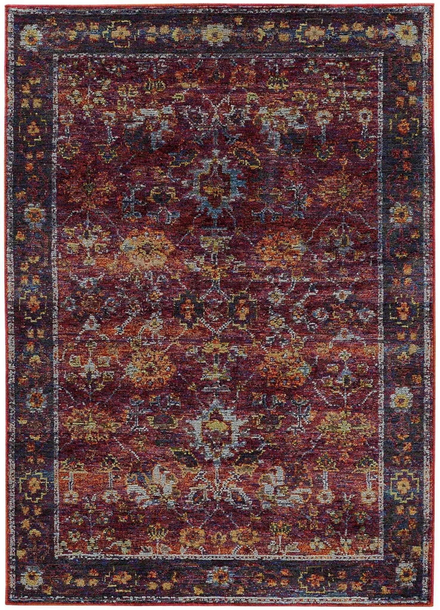 Andorra 7153A Red/ Purple Rug - Baconco